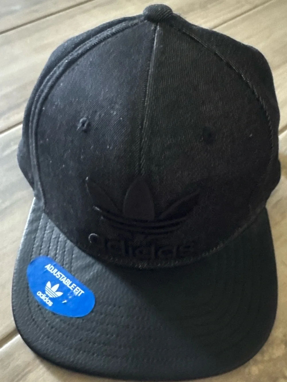 Adidas Black Trefoil Flat-Brim Snapback Hat
